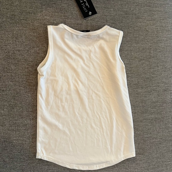 NWT Little Bipsy Off White Bamboo Pocket Tank - 3-4T - Picture 5 of 5